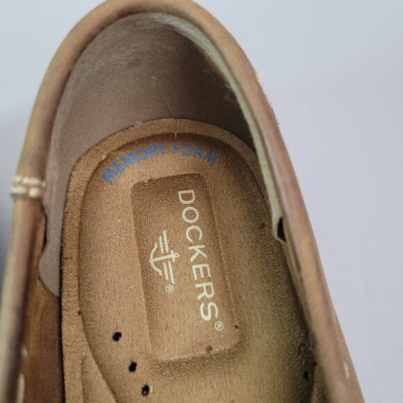 Dockers Men’s Slip On Shoes Micro Suede Memory Foam Size 9.5 Casual Brown - Picture 7 of 10